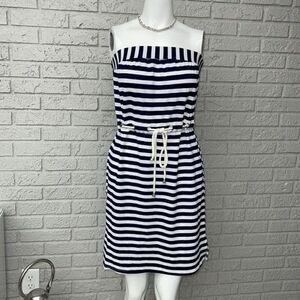 Sandiva Striped Strapless Dress Size S
